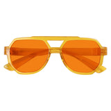 Blue Light Blocking Orange Metalless Pilot Glasses NR2309-B98 (100%) from eyekeeper