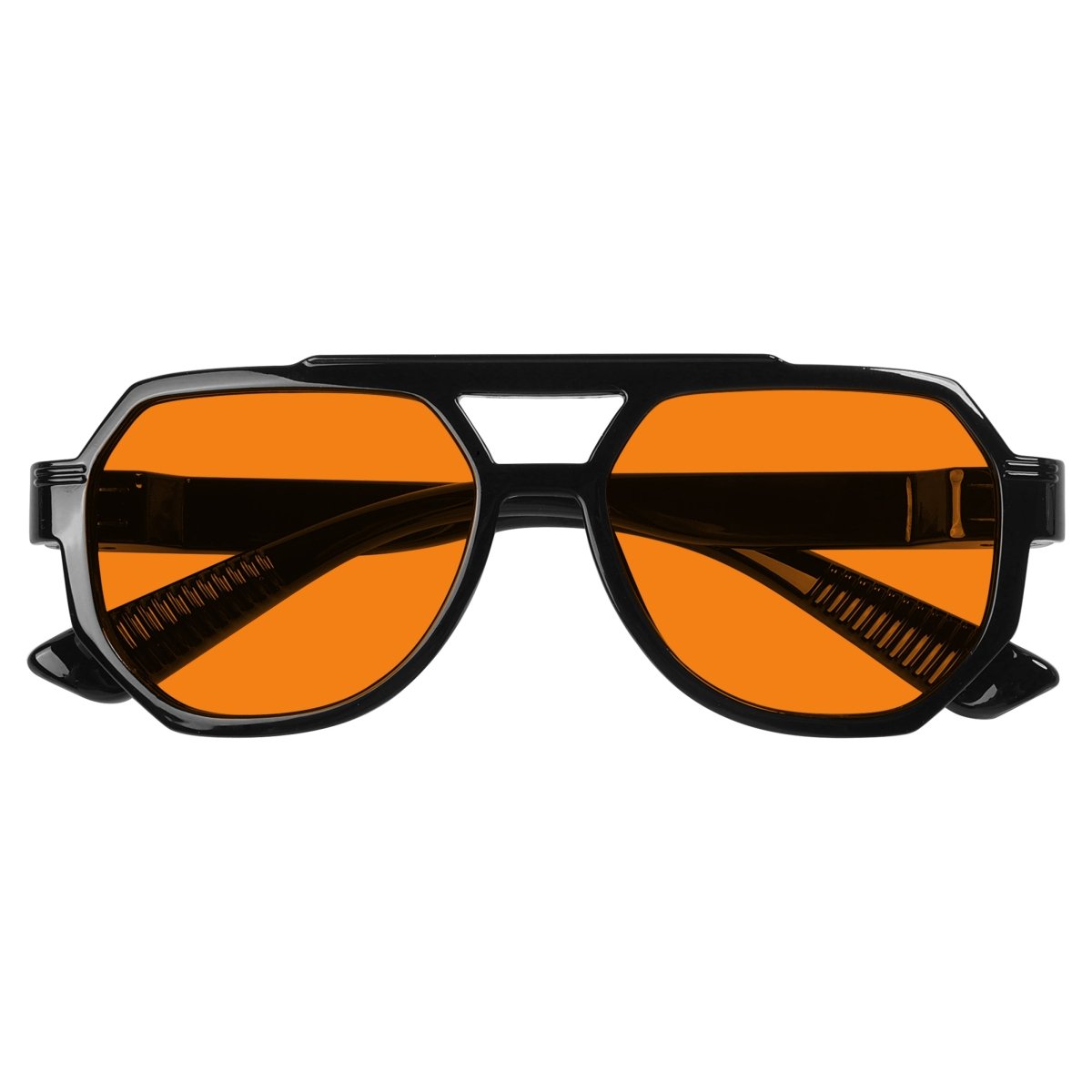 Blue Light Blocking Orange Metalless Pilot Glasses NR2309-B98 (100%) from eyekeeper