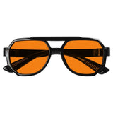 Blue Light Blocking Orange Metalless Pilot Glasses NR2309-B98 (100%) from eyekeeper