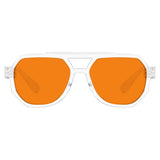 Blue Light Blocking Orange Metalless Pilot Glasses NR2309-B98 (100%) from eyekeeper