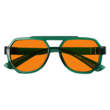 Blue Light Blocking Orange Metalless Pilot Glasses NR2309-B98 (100%) from eyekeeper