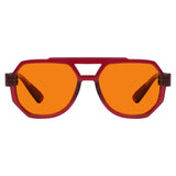 Blue Light Blocking Orange Metalless Pilot Glasses NR2309-B98 (100%) from eyekeeper