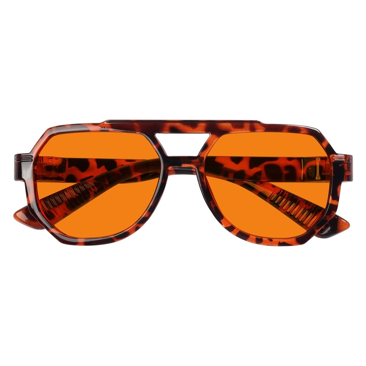 Blue Light Blocking Orange Metalless Pilot Glasses NR2309-B98 (100%) from eyekeeper