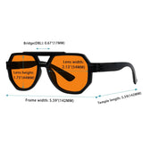 Blue Light Blocking Orange Metalless Pilot Glasses NR2309-B98 (100%) from eyekeeper