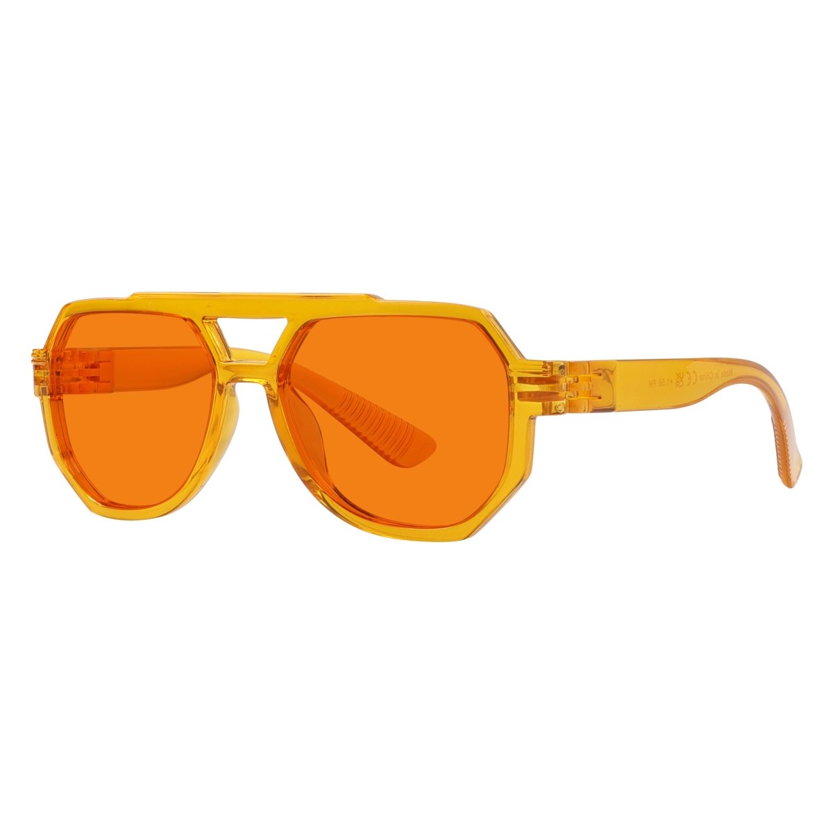 Blue Light Blocking Orange Metalless Pilot Glasses NR2309-B98 (100%) from eyekeeper