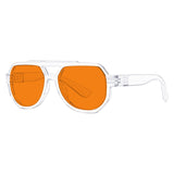 Blue Light Blocking Orange Metalless Pilot Glasses NR2309-B98 (100%) from eyekeeper