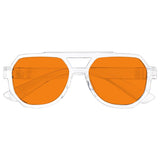 Blue Light Blocking Orange Metalless Pilot Glasses NR2309-B98 (100%) from eyekeeper