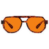 Blue Light Blocking Orange Metalless Pilot Glasses NR2309-B98 (100%) from eyekeeper