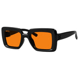 Blue Light Blocking Orange Thick Frame Screwless Eyewear NR2101-B98 (100%) from eyekeeper