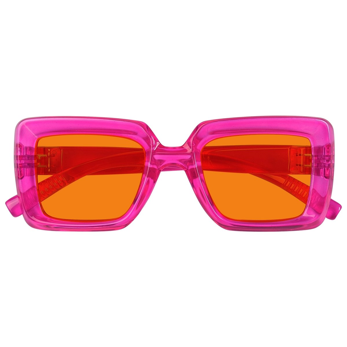Blue Light Blocking Orange Thick Frame Screwless Eyewear NR2101-B98 (100%) from eyekeeper