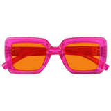 Blue Light Blocking Orange Thick Frame Screwless Eyewear NR2101-B98 (100%) from eyekeeper