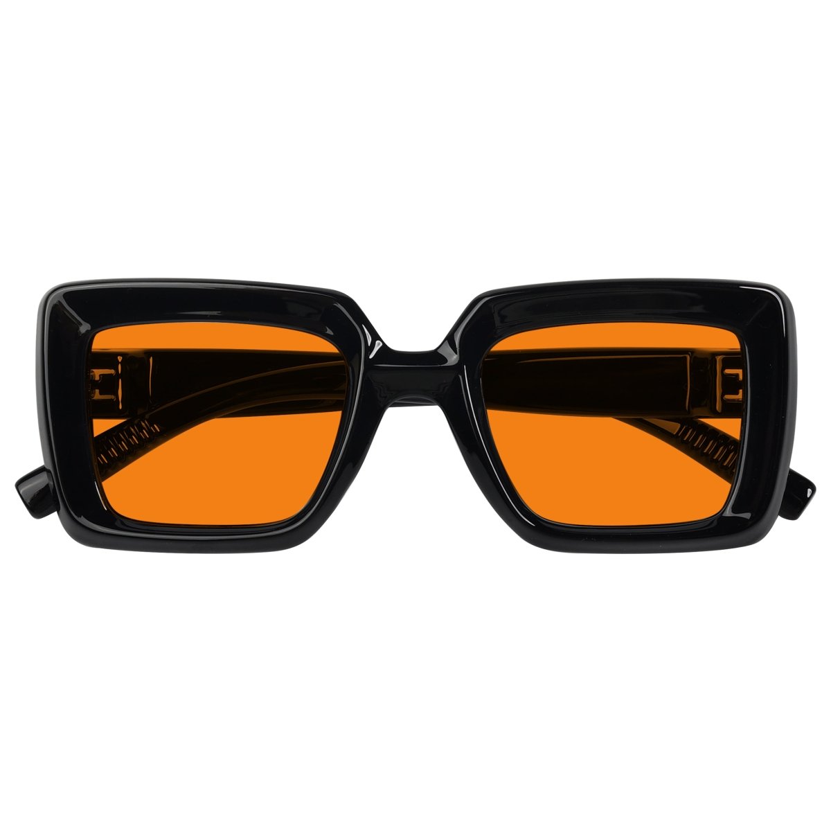 Blue Light Blocking Orange Thick Frame Screwless Eyewear NR2101-B98 (100%) from eyekeeper