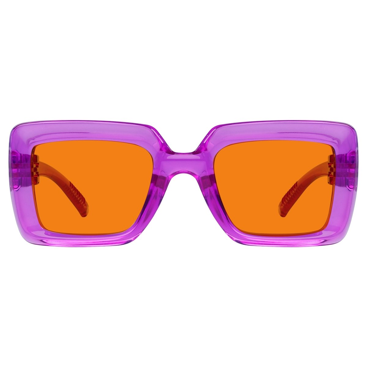 Blue Light Blocking Orange Thick Frame Screwless Eyewear NR2101-B98 (100%) from eyekeeper