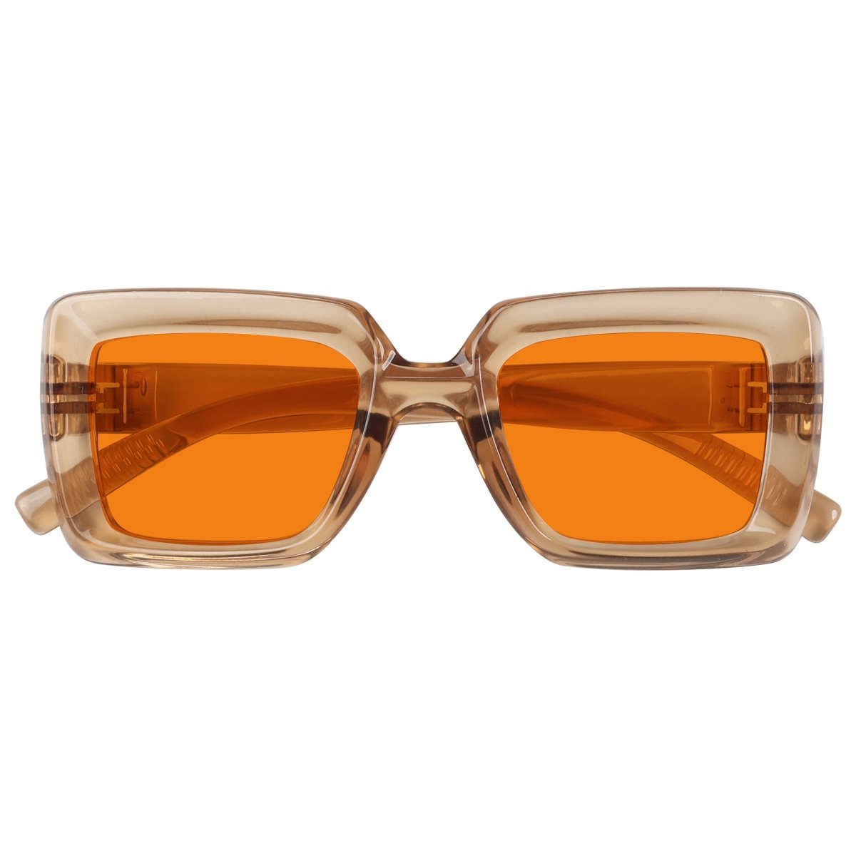 Blue Light Blocking Orange Thick Frame Screwless Eyewear NR2101-B98 (100%) from eyekeeper
