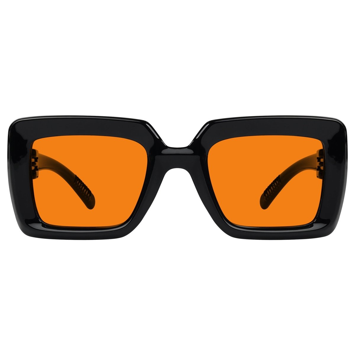 Blue Light Blocking Orange Thick Frame Screwless Eyewear NR2101-B98 (100%) from eyekeeper