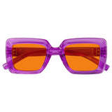 Blue Light Blocking Orange Thick Frame Screwless Eyewear NR2101-B98 (100%) from eyekeeper