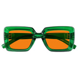 Blue Light Blocking Orange Thick Frame Screwless Eyewear NR2101-B98 (100%) from eyekeeper
