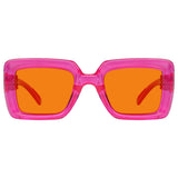 Blue Light Blocking Orange Thick Frame Screwless Eyewear NR2101-B98 (100%) from eyekeeper
