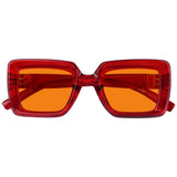 Blue Light Blocking Orange Thick Frame Screwless Eyewear NR2101-B98 (100%) from eyekeeper