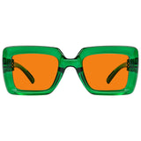 Blue Light Blocking Orange Thick Frame Screwless Eyewear NR2101-B98 (100%) from eyekeeper