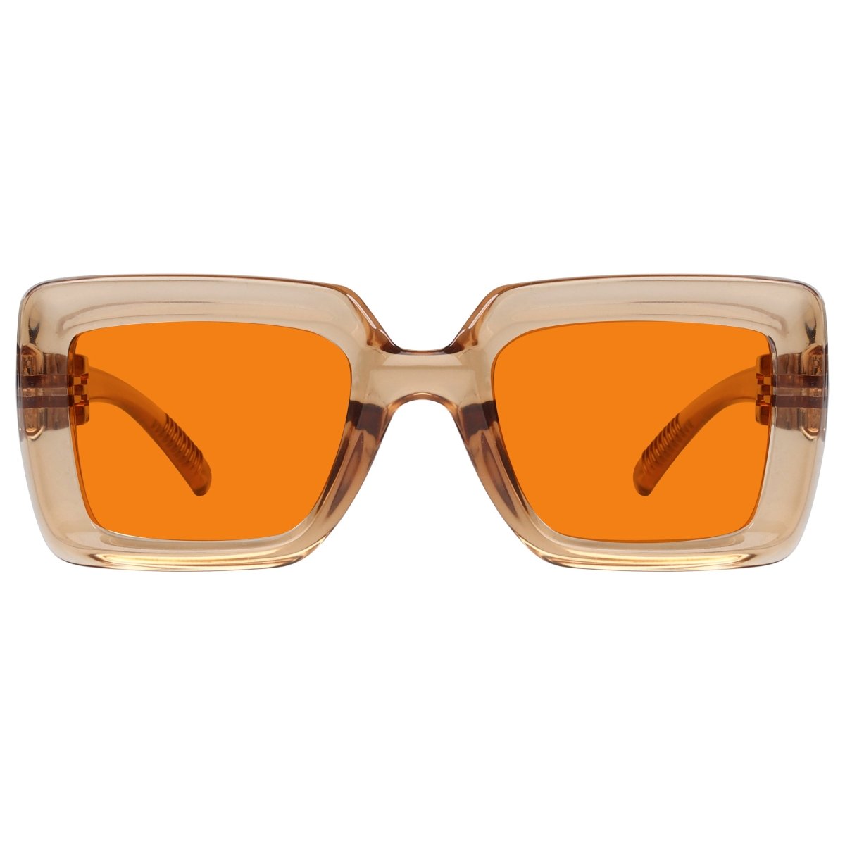 Blue Light Blocking Orange Thick Frame Screwless Eyewear NR2101-B98 (100%) from eyekeeper