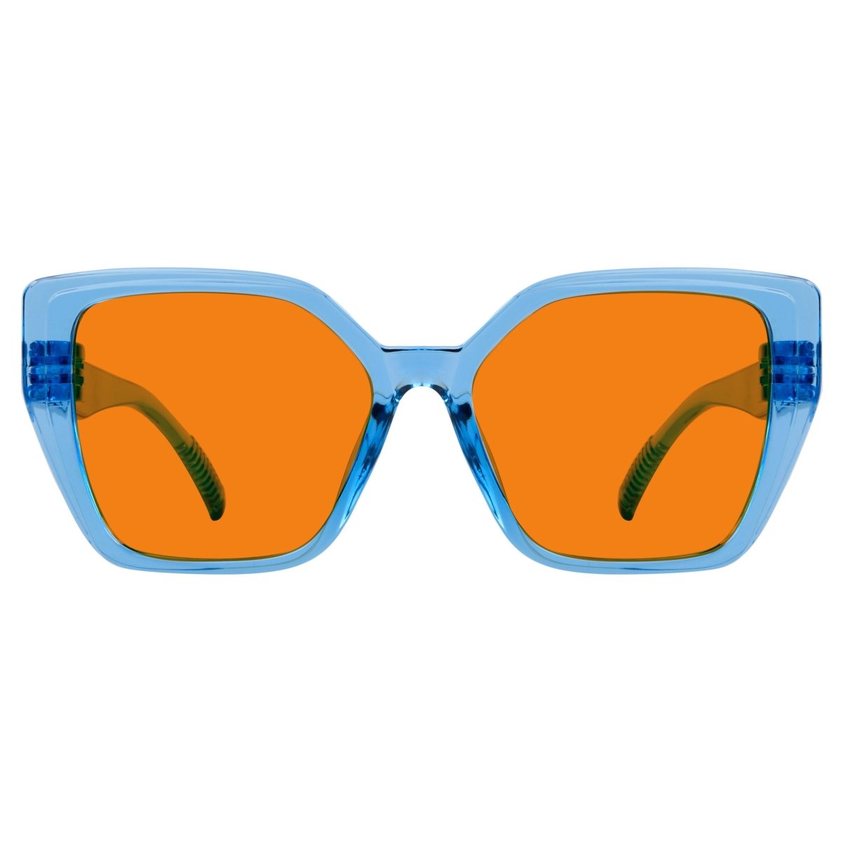 Blue Light Blocking Oversized Nighttime Screwless Glasses R2314-B98 (100%) from eyekeeper