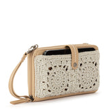 Iris Smartphone Wallet - Hand Crochet - Natural Medallion from The Sak