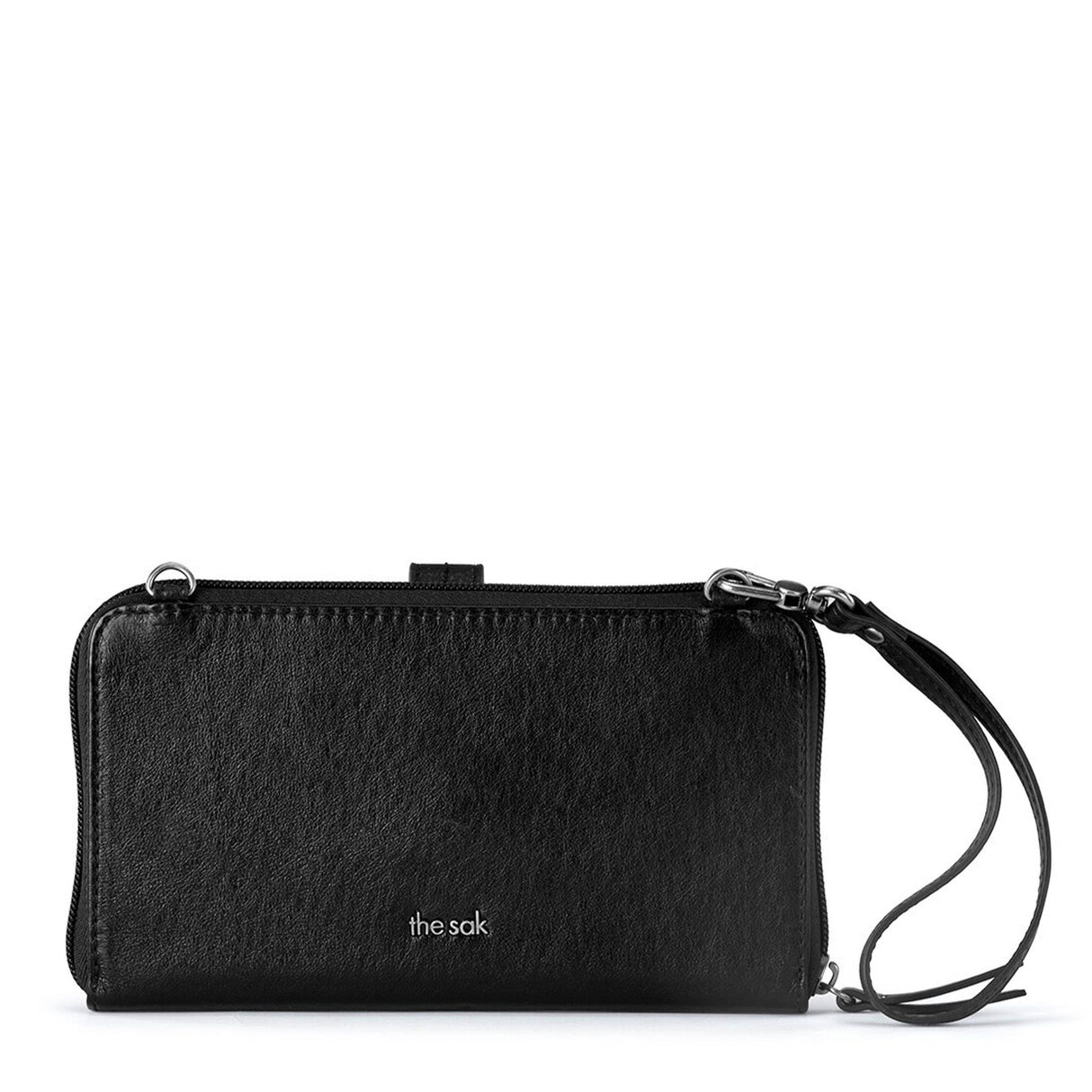 Iris Smartphone Wallet - Leather - Black Leaf Embossed from The Sak