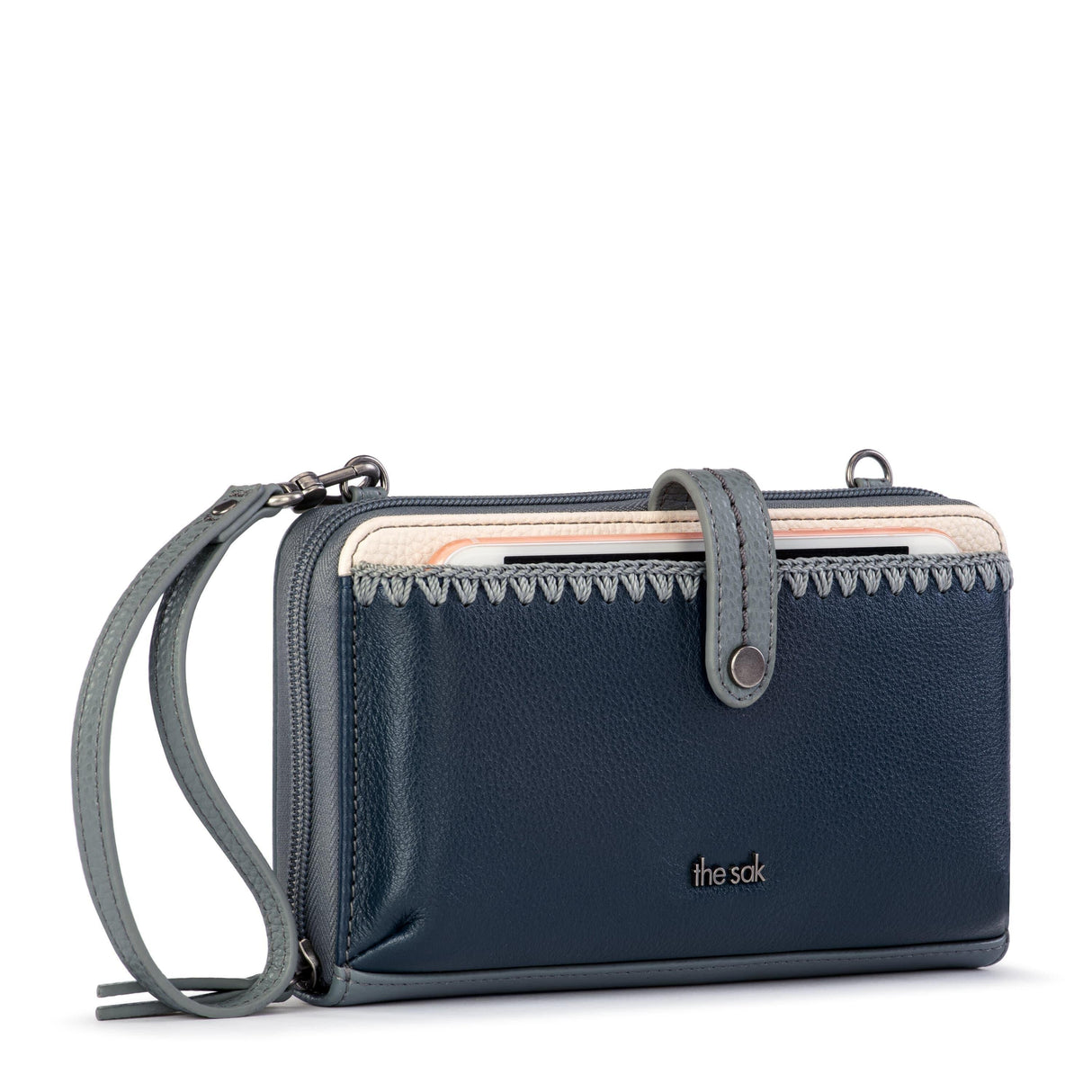 Iris Smartphone Wallet - Leather - Dusty Blue Block from The Sak
