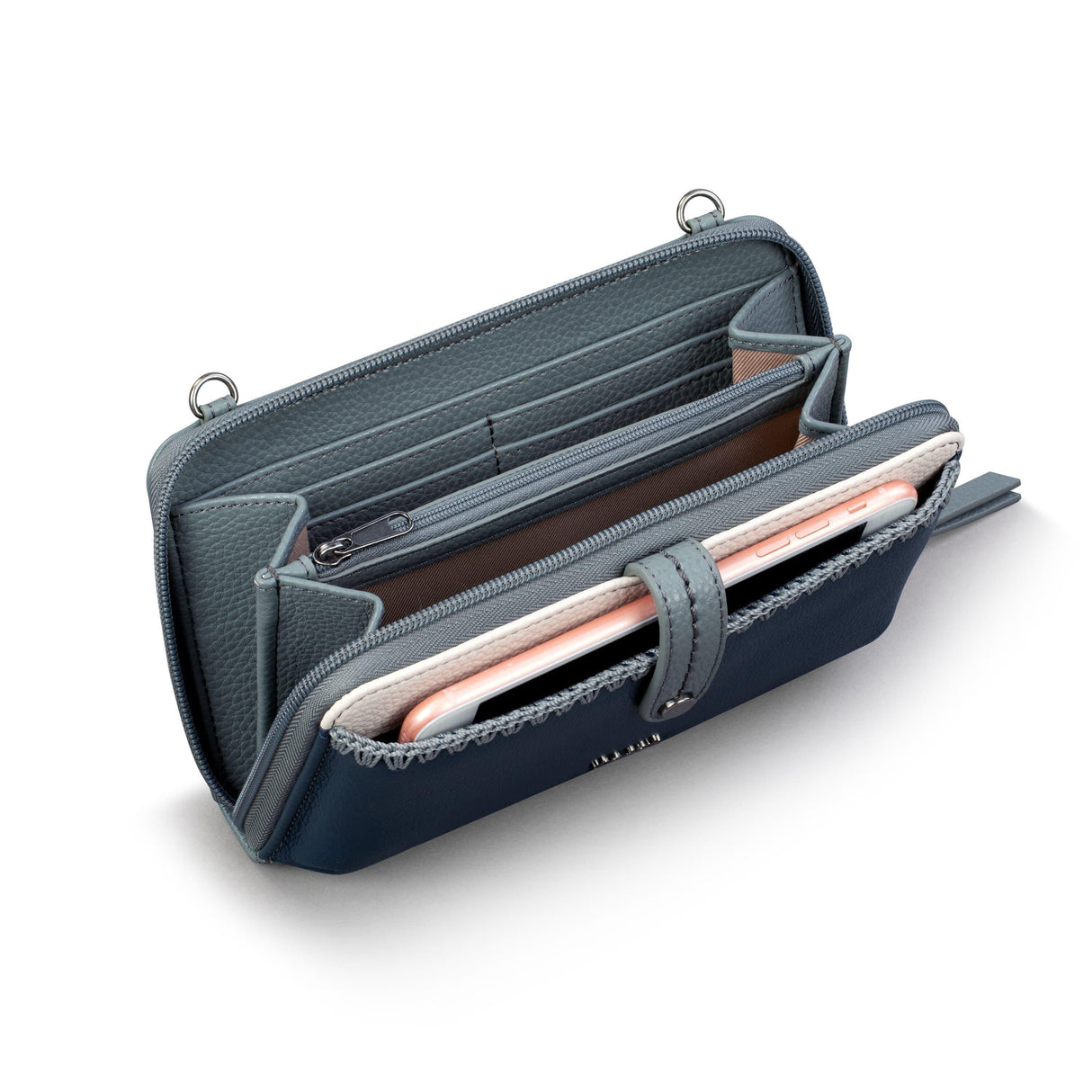 Iris Smartphone Wallet - Leather - Dusty Blue Block from The Sak