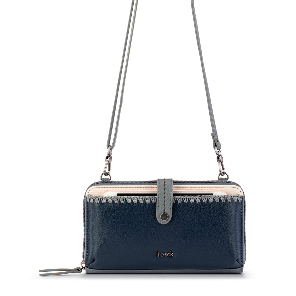 Iris Smartphone Wallet - Leather - Dusty Blue Block from The Sak