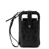 Silverlake Smartphone Wallet - Leather - Black Floral Embossed from The Sak