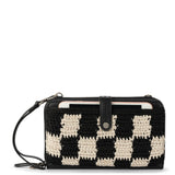 Iris Smartphone Wallet - Hand Crochet - Black Check from The Sak