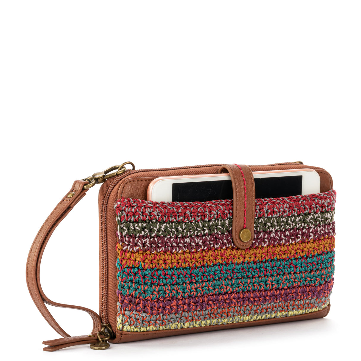 Iris Smartphone Wallet - Hand Crochet - Sunset Stripe from The Sak