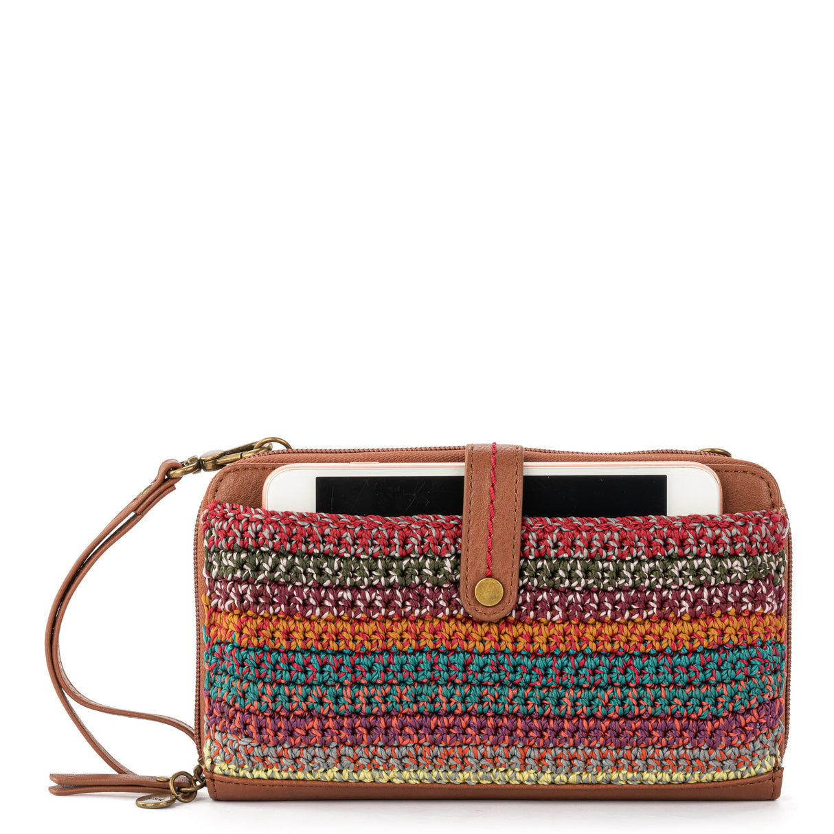 Iris Smartphone Wallet - Hand Crochet - Sunset Stripe from The Sak