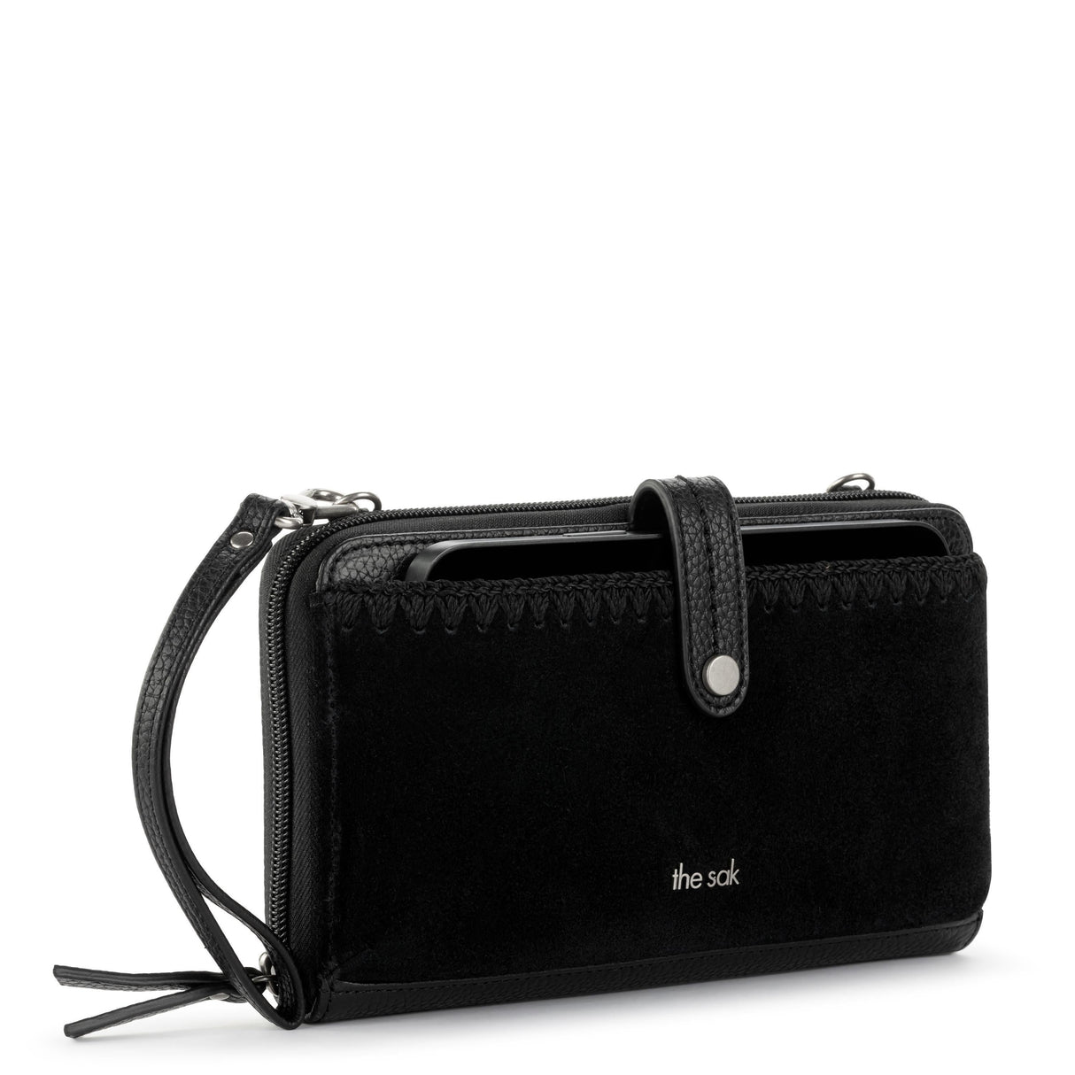 Iris Smartphone Wallet - Leather - Black Suede Block from The Sak