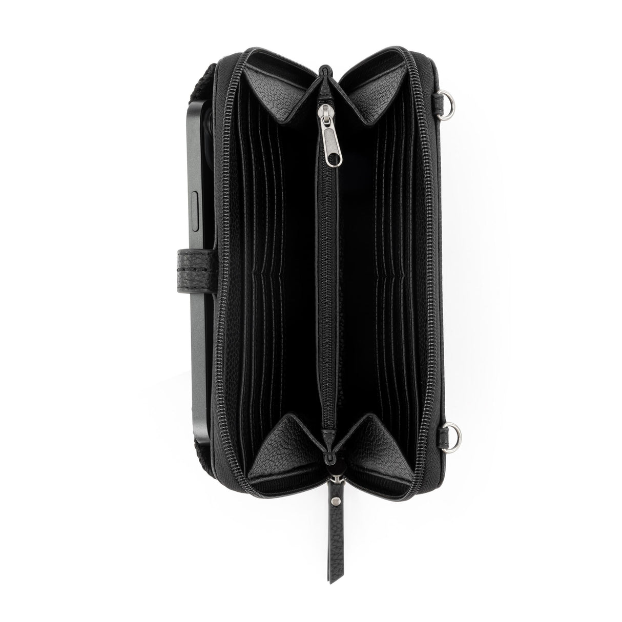 Iris Smartphone Wallet - Leather - Black Suede Block from The Sak