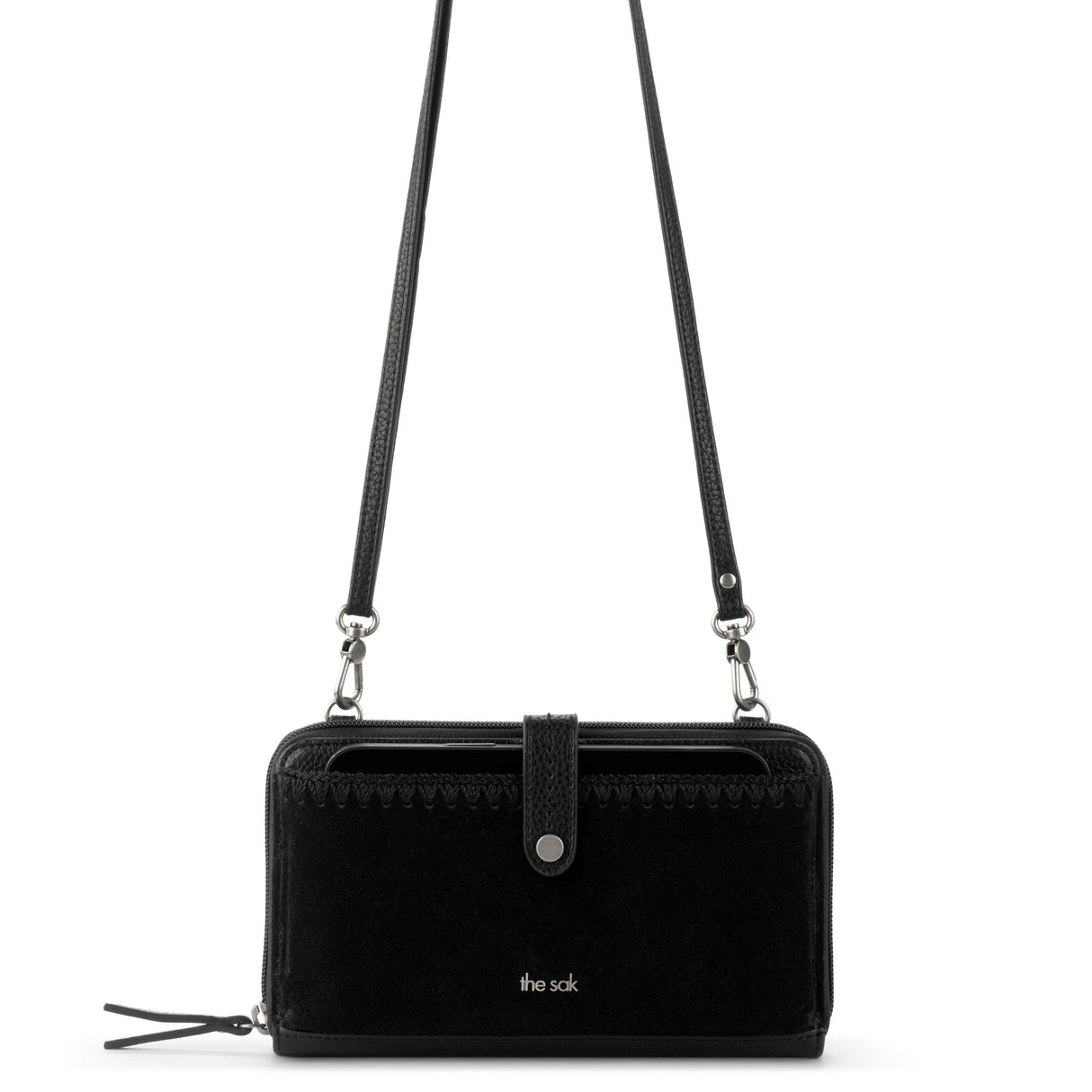 Iris Smartphone Wallet - Leather - Black Suede Block from The Sak