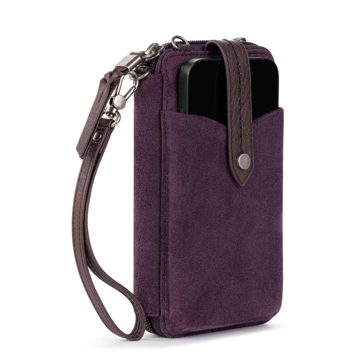 Silverlake Smartphone Wallet - Leather - Aubergine Suede from The Sak