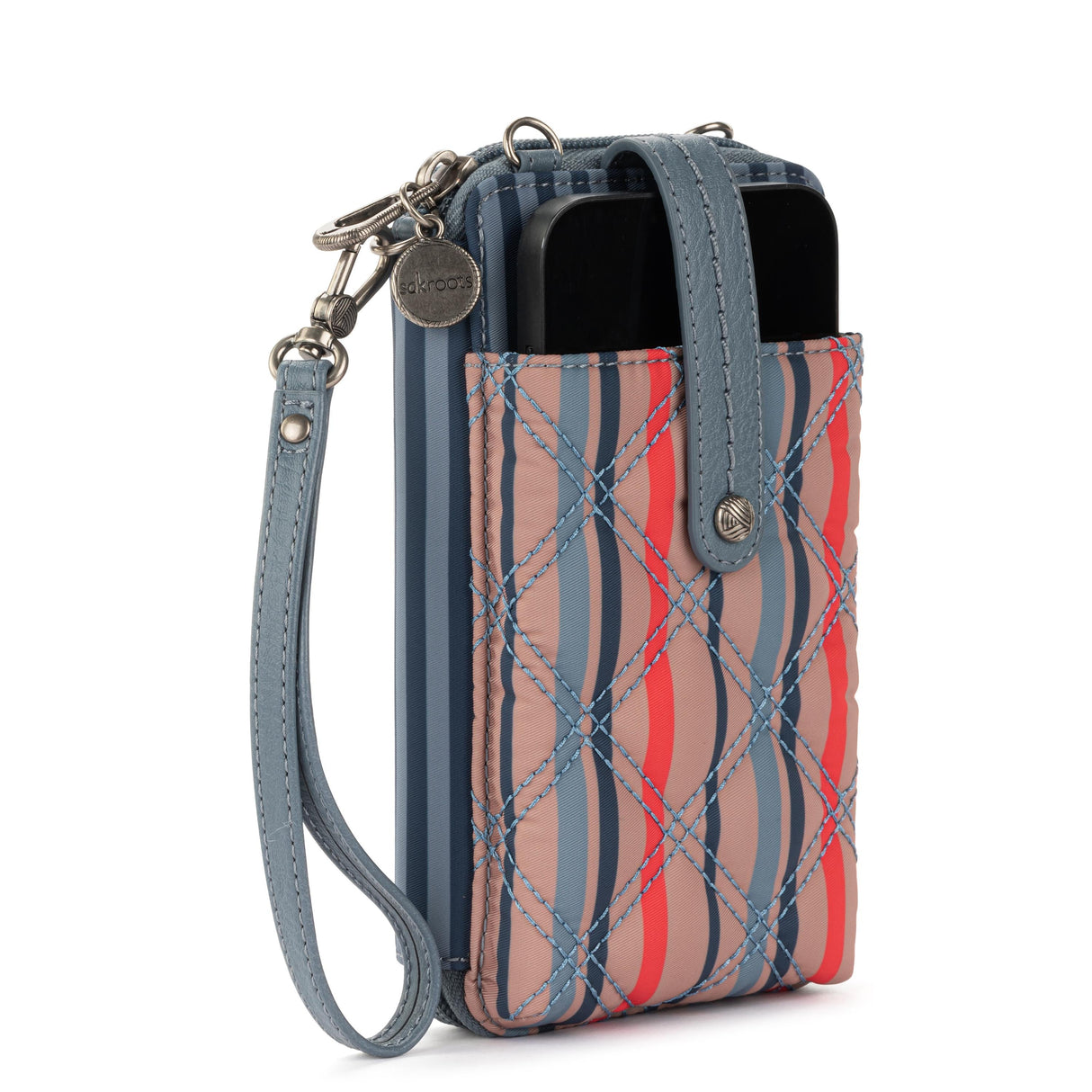 Salinas Smartphone Wallet - EcoTwill - Vintage Multi Stripe Diamond Quilted from The Sak