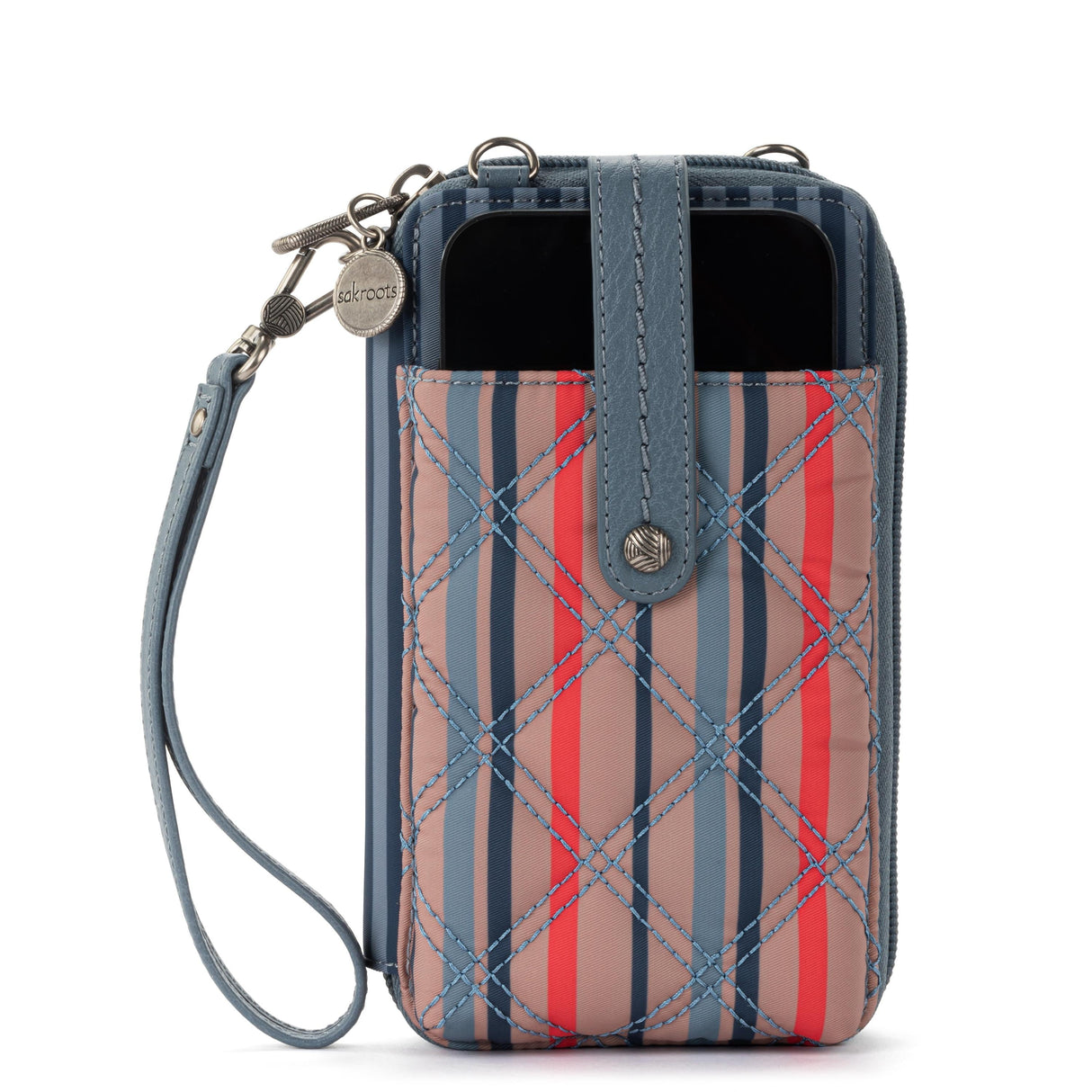 Salinas Smartphone Wallet - EcoTwill - Vintage Multi Stripe Diamond Quilted from The Sak