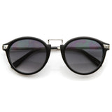 Vintage Steampunk Inspired Round Horned Rim Frame Sunglasses 8591 from zeroUV