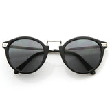 Vintage Steampunk Inspired Round Horned Rim Frame Sunglasses 8591 from zeroUV