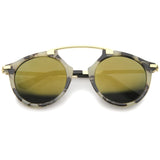 Arched Marble Pattern P3 Mirrored Lens Round Sunglasses A218 from zeroUV