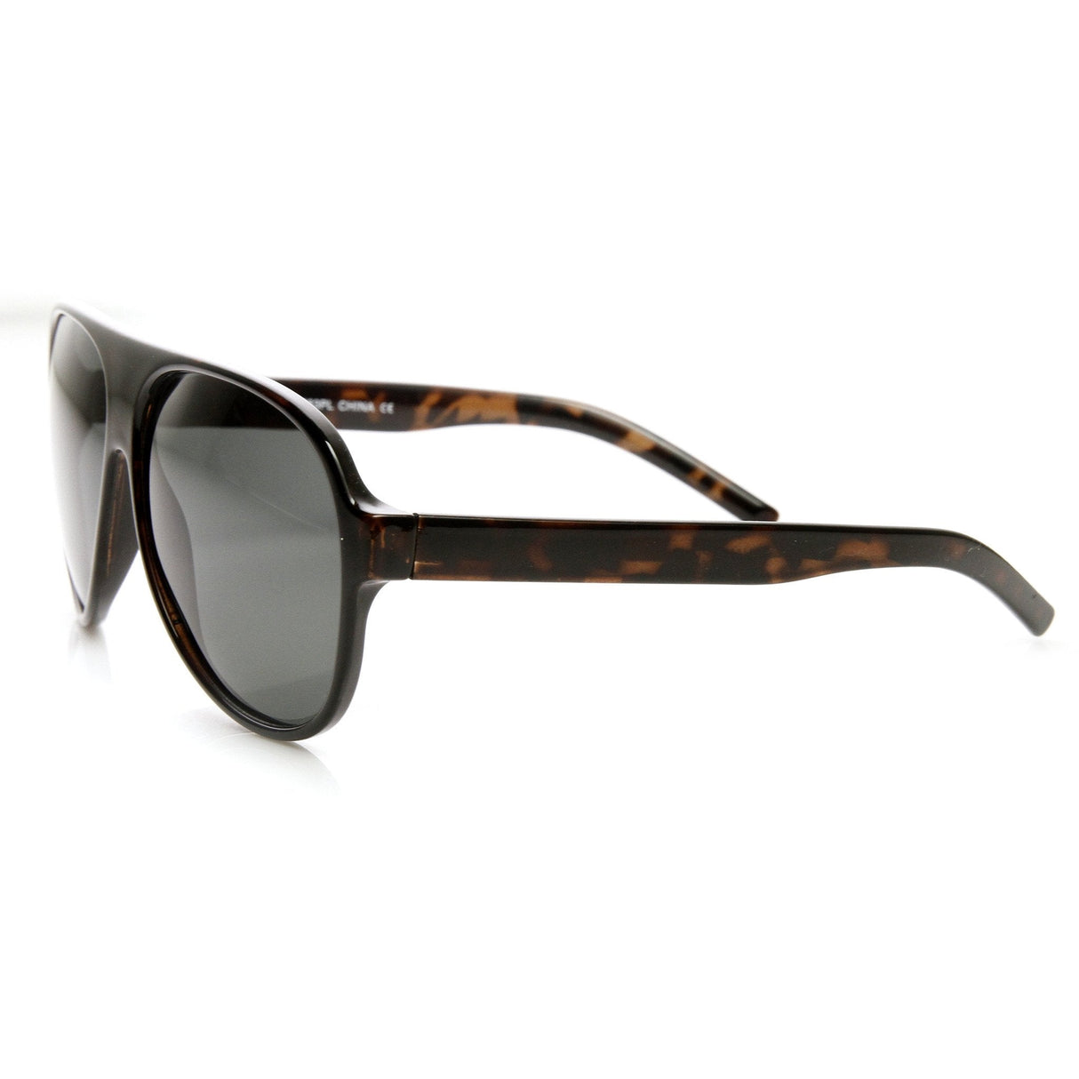 Mens 1980's Retro Polarized Lens Plastic Aviator Sunglasses 9322 from zeroUV