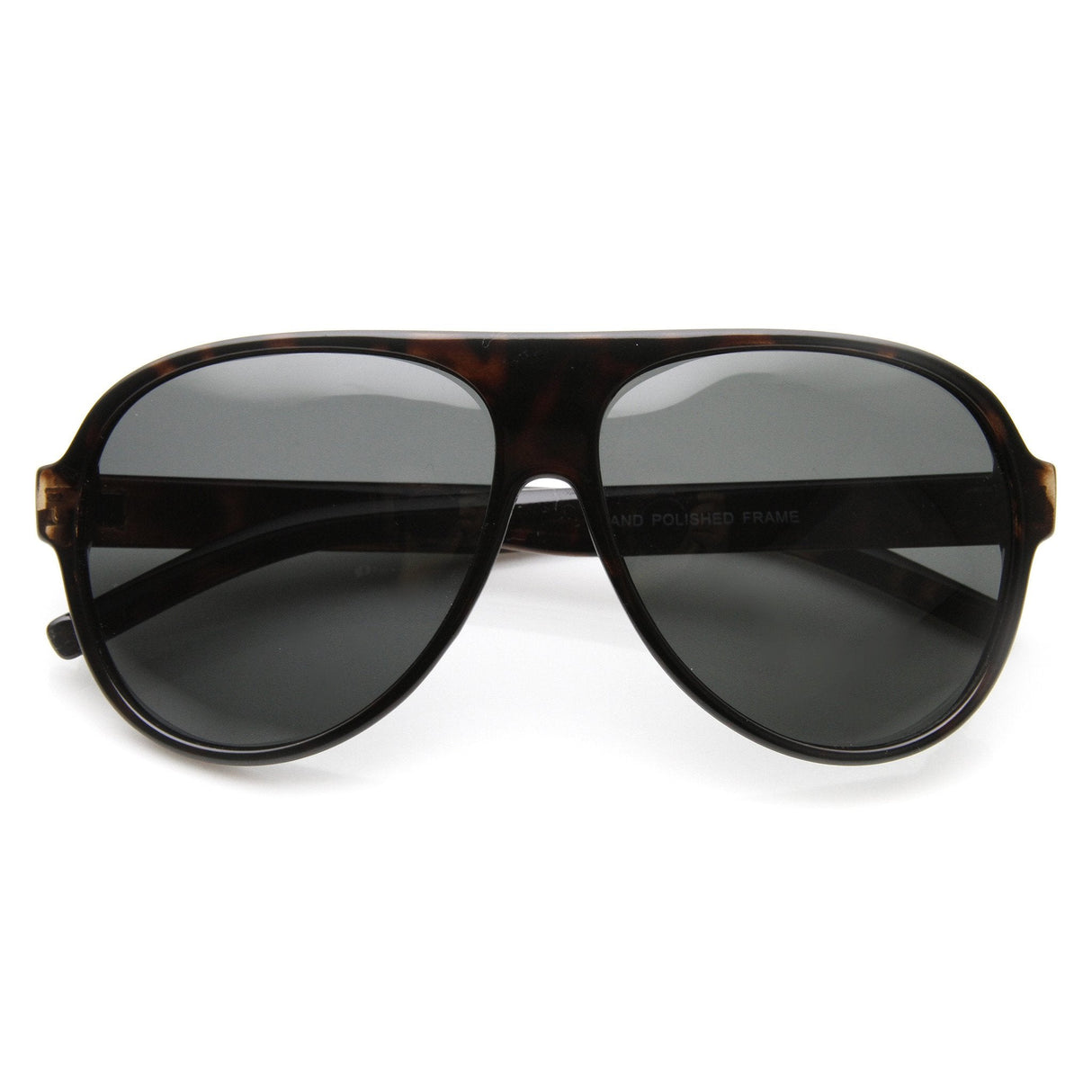 Mens 1980's Retro Polarized Lens Plastic Aviator Sunglasses 9322 from zeroUV