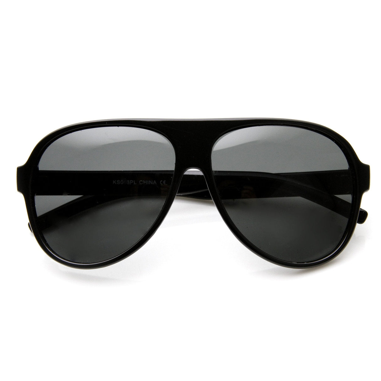 Mens 1980's Retro Polarized Lens Plastic Aviator Sunglasses 9322 from zeroUV