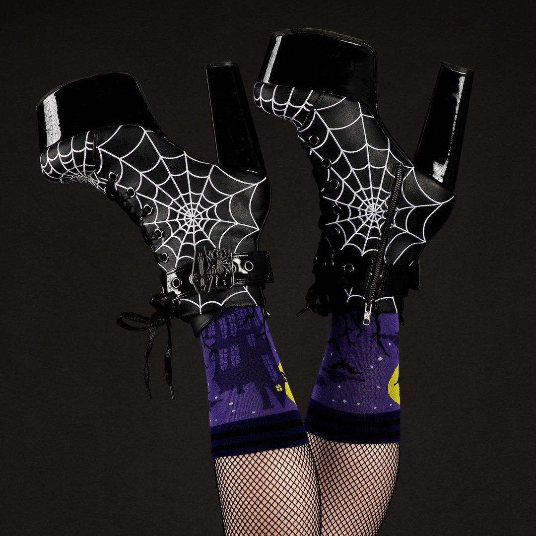 Haunted House Crew Socks from FootClothes