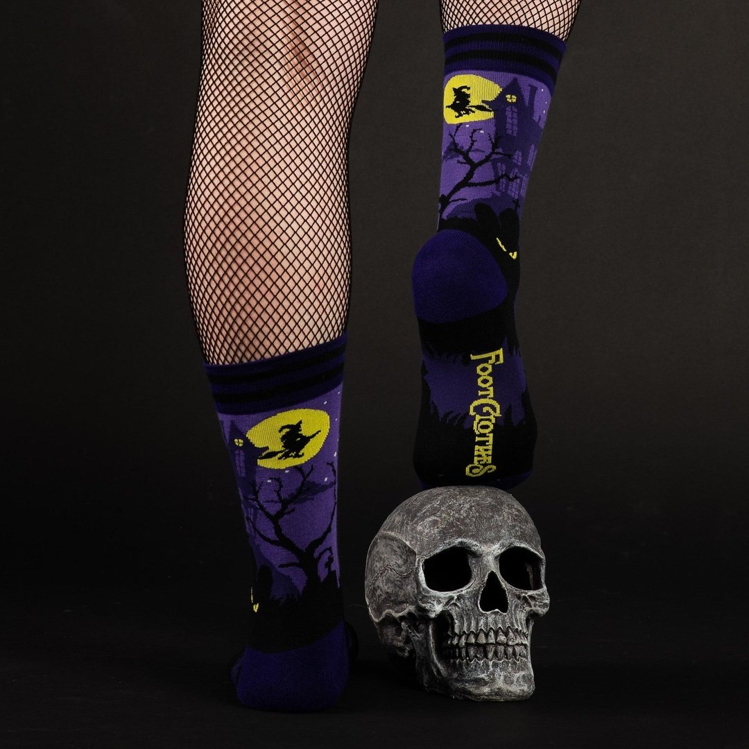 Haunted House Crew Socks from FootClothes