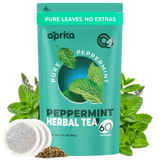 100% Pure Peppermint Herbal Tea, 60 Bags from Aprika Life